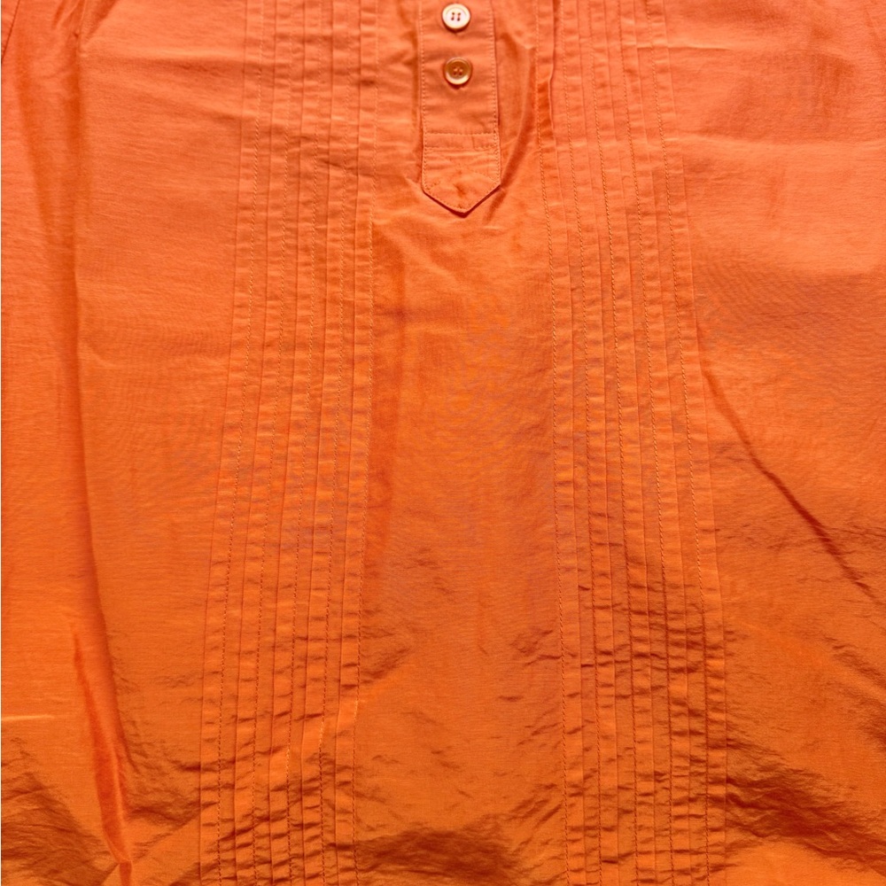 BCBGMaxAzria Bright Orange Button-Front Blouse size S /M - Picture 7 of 12